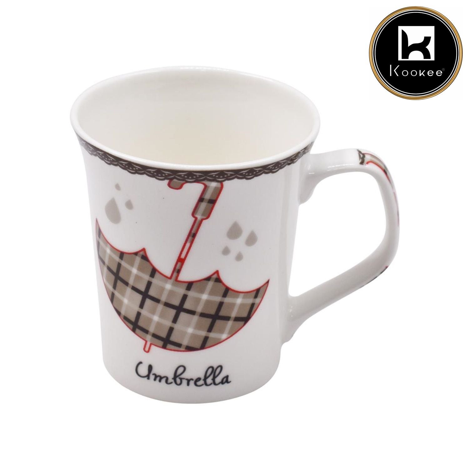 Printed Ceramic Tall Coffee or Tea Mug with handle, 325ml (V-MUGS-009-3)