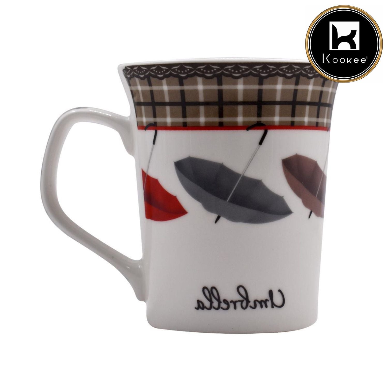 Printed Ceramic Tall Coffee or Tea Mug with handle, 325ml (V-MUGS-009-3)