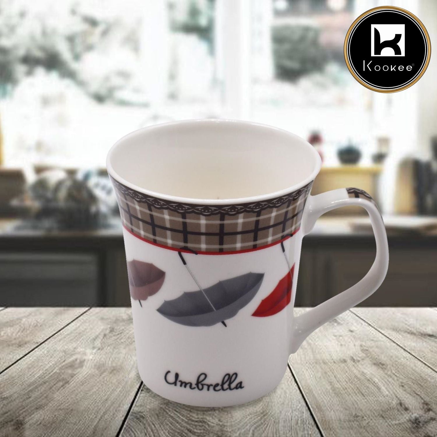 Kookee Printed Ceramic Tall Coffee or Tea Mug with handle - 325ml (BPM3463-C)