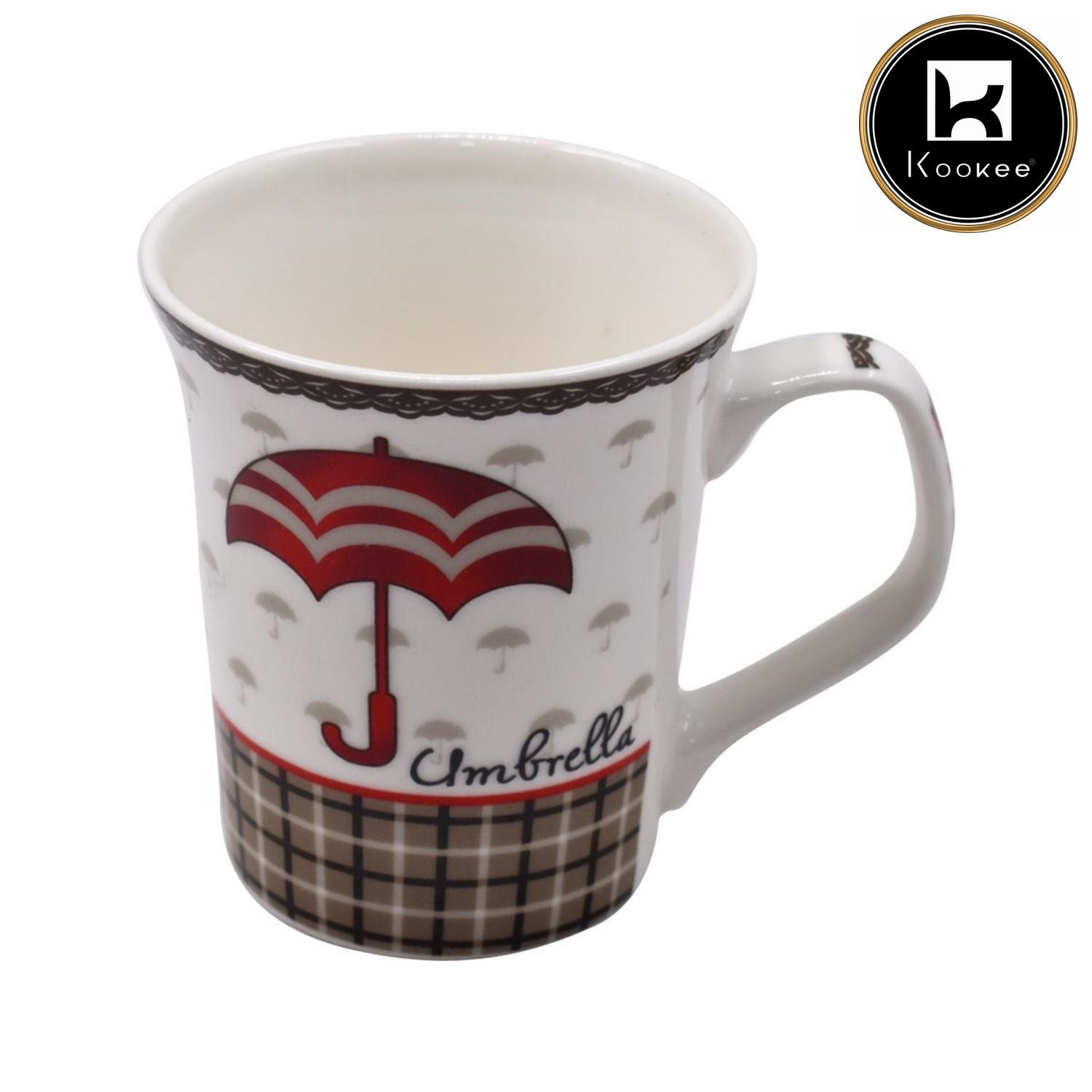 Printed Ceramic Tall Coffee or Tea Mug with handle - 325ml (3463-A)