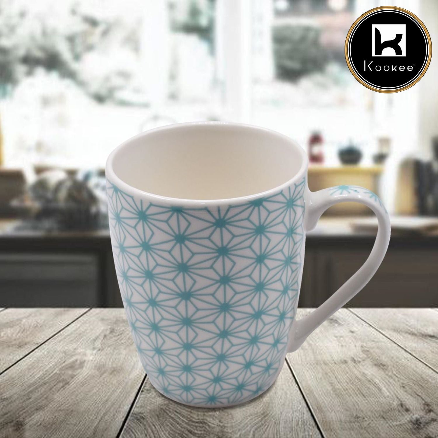 Kookee Printed Ceramic Coffee or Tea Mug with handle - 325ml (BPM3533-D)