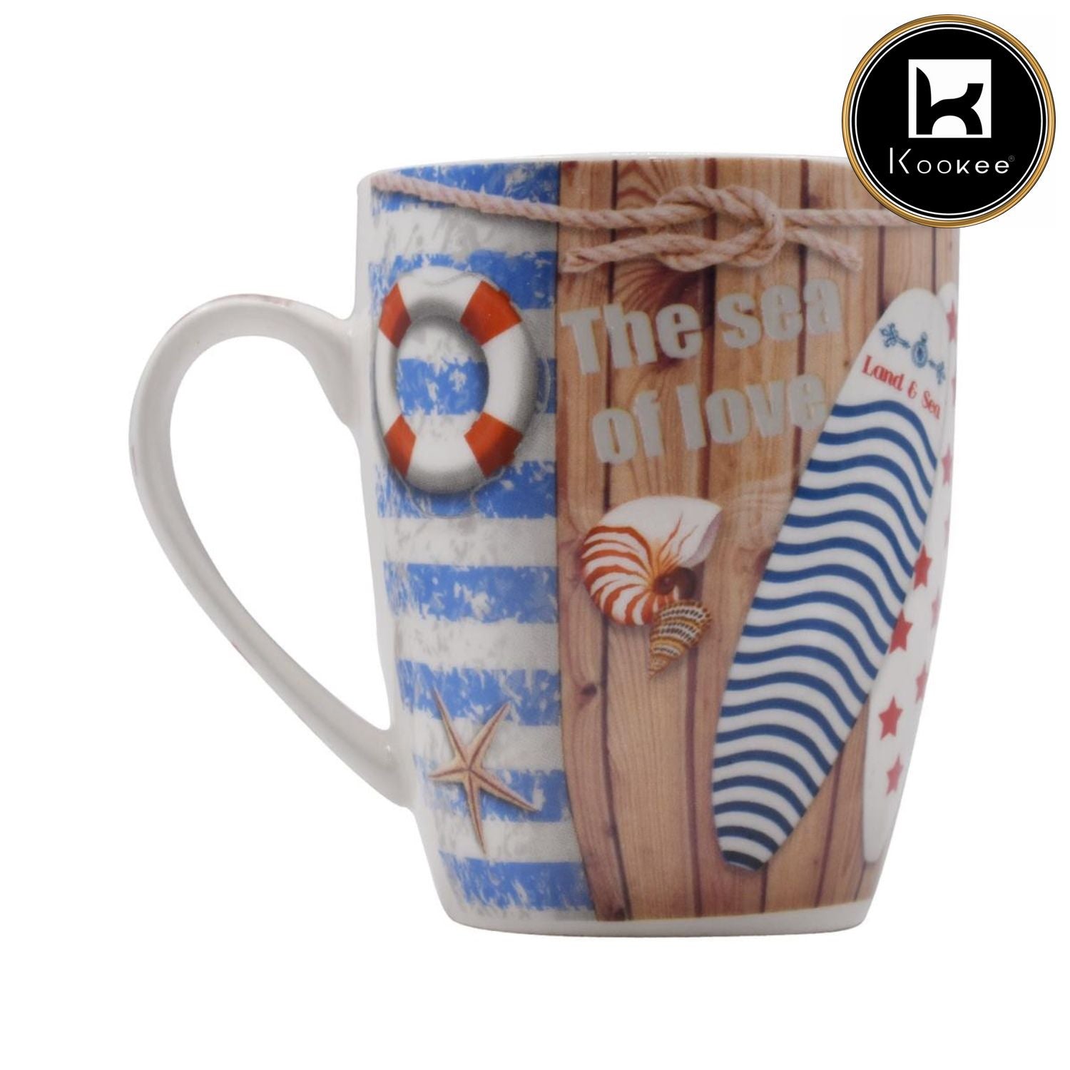 Printed Ceramic Coffee or Tea Mug with handle - 325ml (BPM3030-G-B)