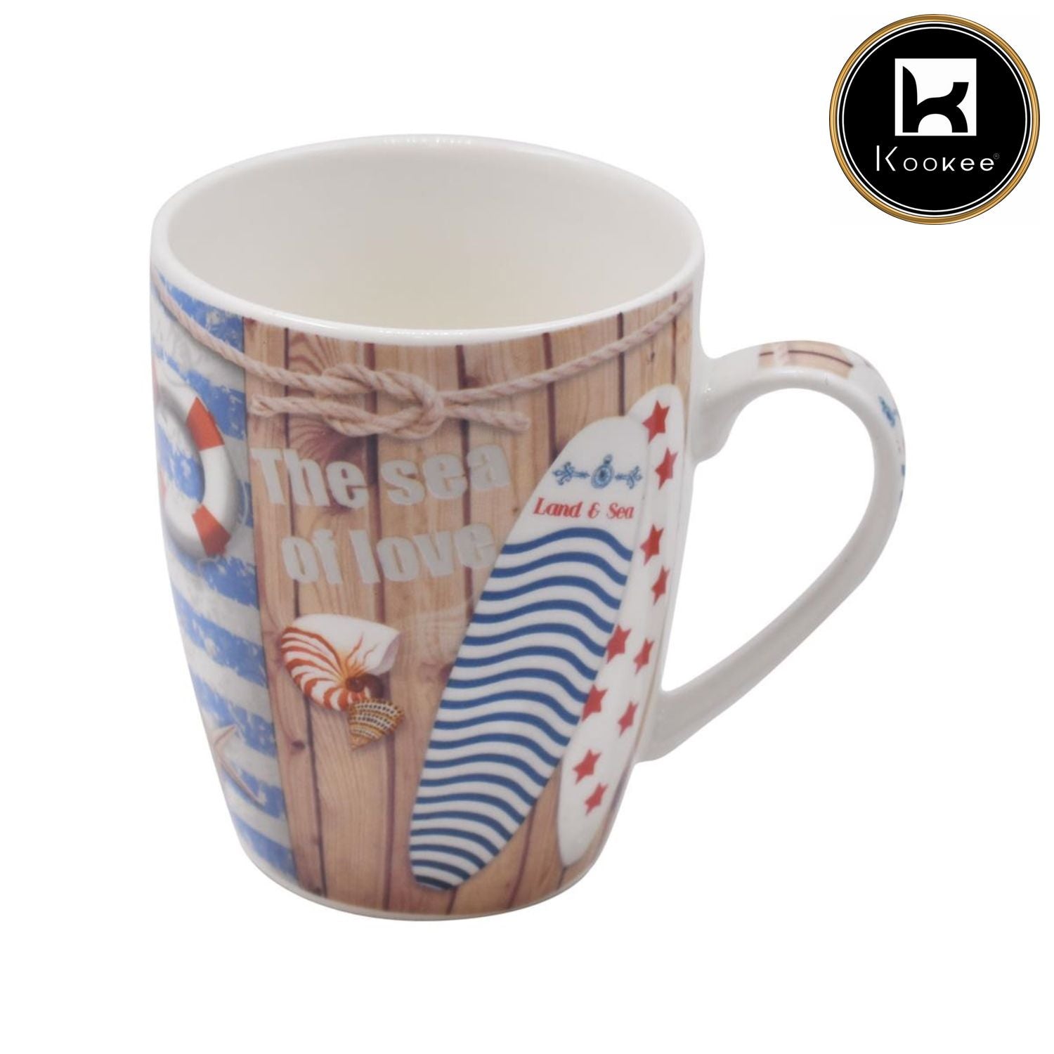 Printed Ceramic Coffee or Tea Mug with handle - 325ml (BPM3030-G-B)