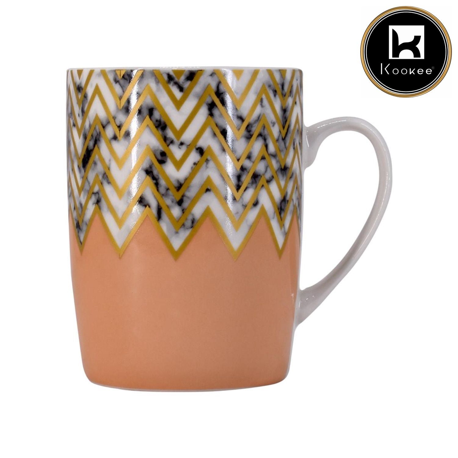 Printed Ceramic Tall Coffee or Tea Mug with handle - 325ml (R4760-A)