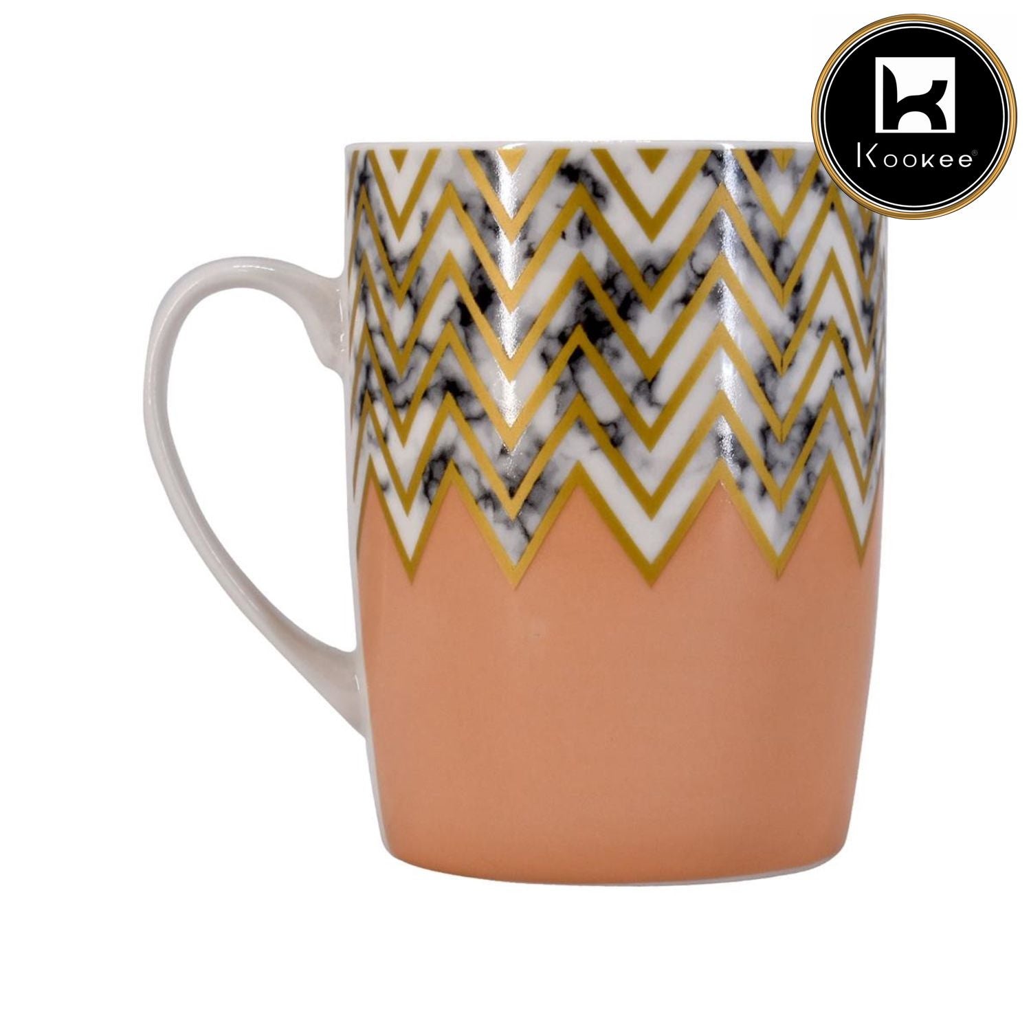 Printed Ceramic Tall Coffee or Tea Mug with handle - 325ml (R4760-A)