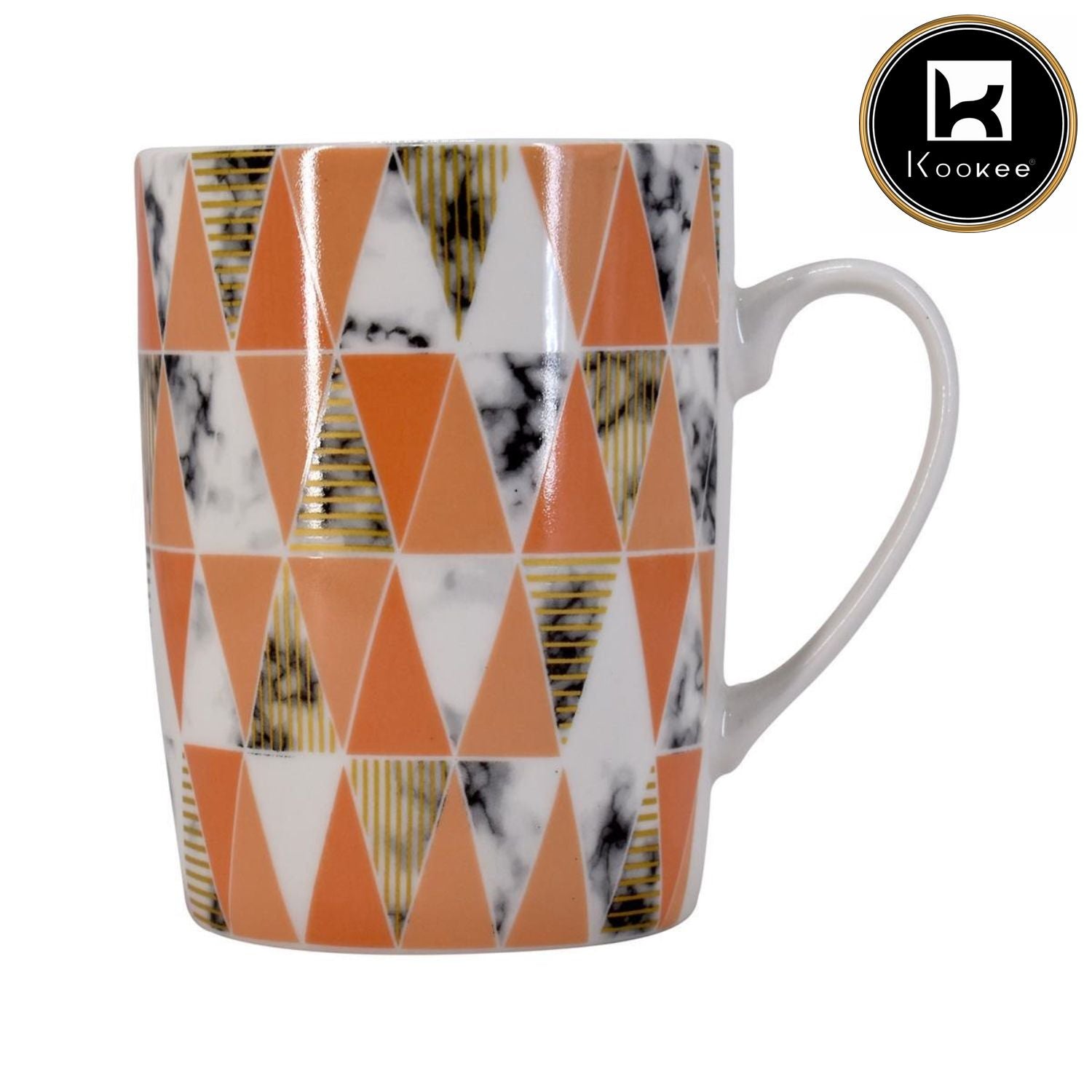 Printed Ceramic Tall Coffee or Tea Mug with handle - 325ml (R4760-C)