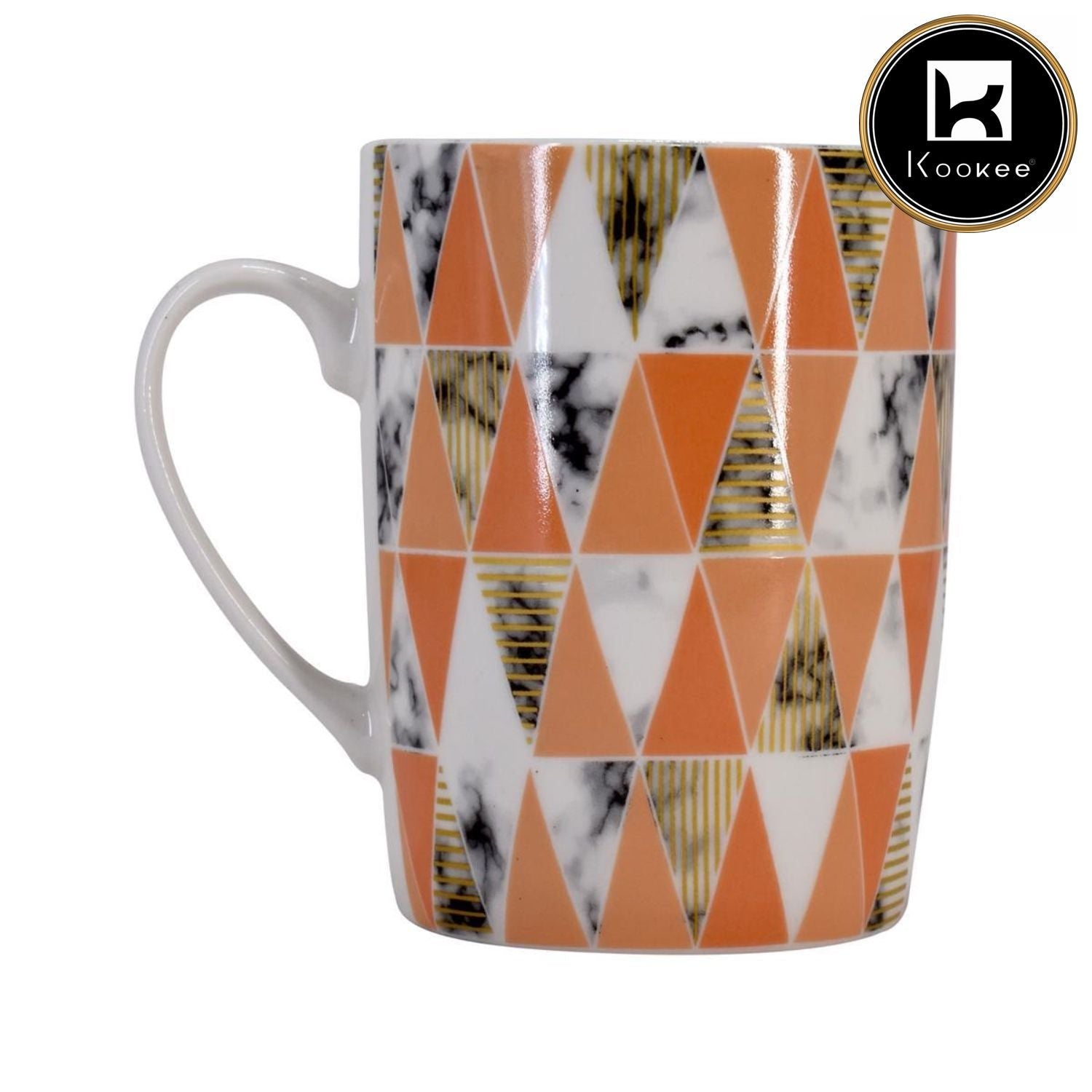 Printed Ceramic Tall Coffee or Tea Mug with handle - 325ml (R4760-C)