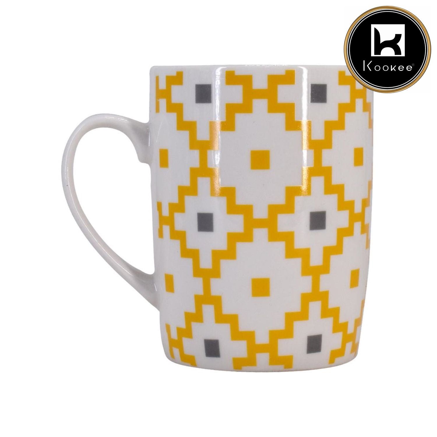 Printed Ceramic Tall Coffee or Tea Mug with handle - 325ml (R4970-A)