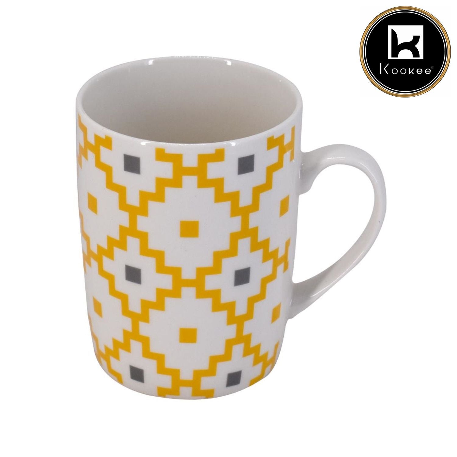 Printed Ceramic Tall Coffee or Tea Mug with handle - 325ml (R4970-A)