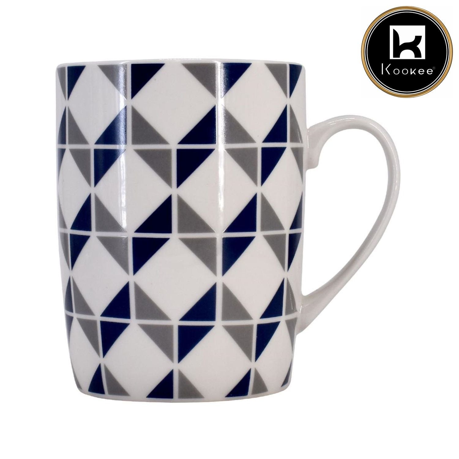 Printed Ceramic Tall Coffee or Tea Mug with handle - 325ml (R4970-B)