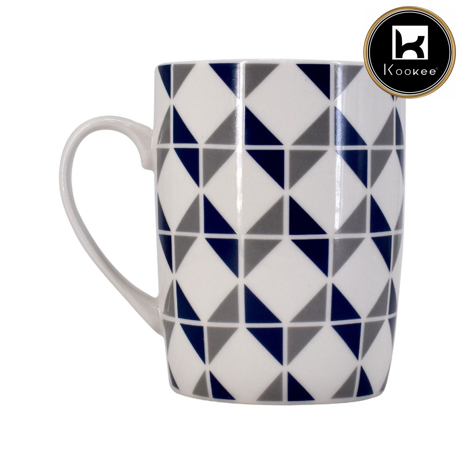 Printed Ceramic Tall Coffee or Tea Mug with handle - 325ml (R4970-B)