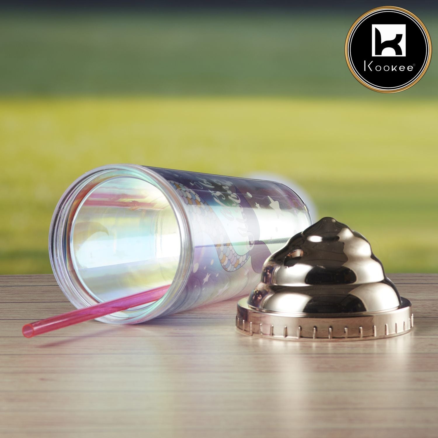 Acrylic Sipper, Cup, Tumbler Frosted with Straw and Lid, 270ml (V-SIPR-002)