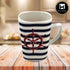 Kookee Printed Ceramic Tall Coffee or Tea Mug with handle for Office, Home or Gifting - 325ml