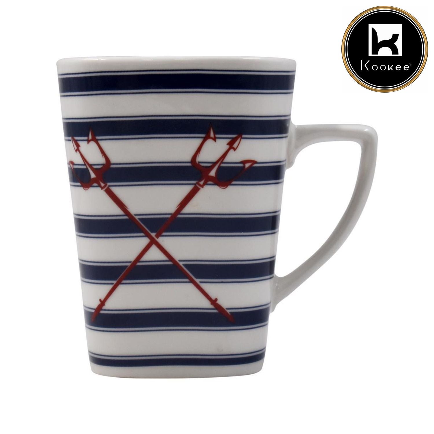 Printed Ceramic Tall Coffee or Tea Mug with handle, 325ml (V-MUGS-009-9)