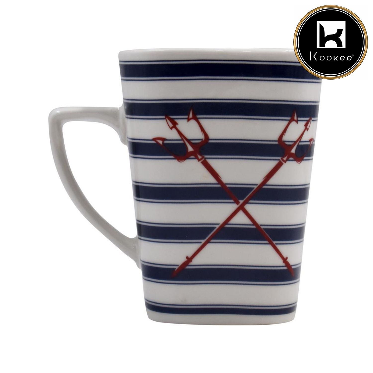 Printed Ceramic Tall Coffee or Tea Mug with handle, 325ml (V-MUGS-009-9)