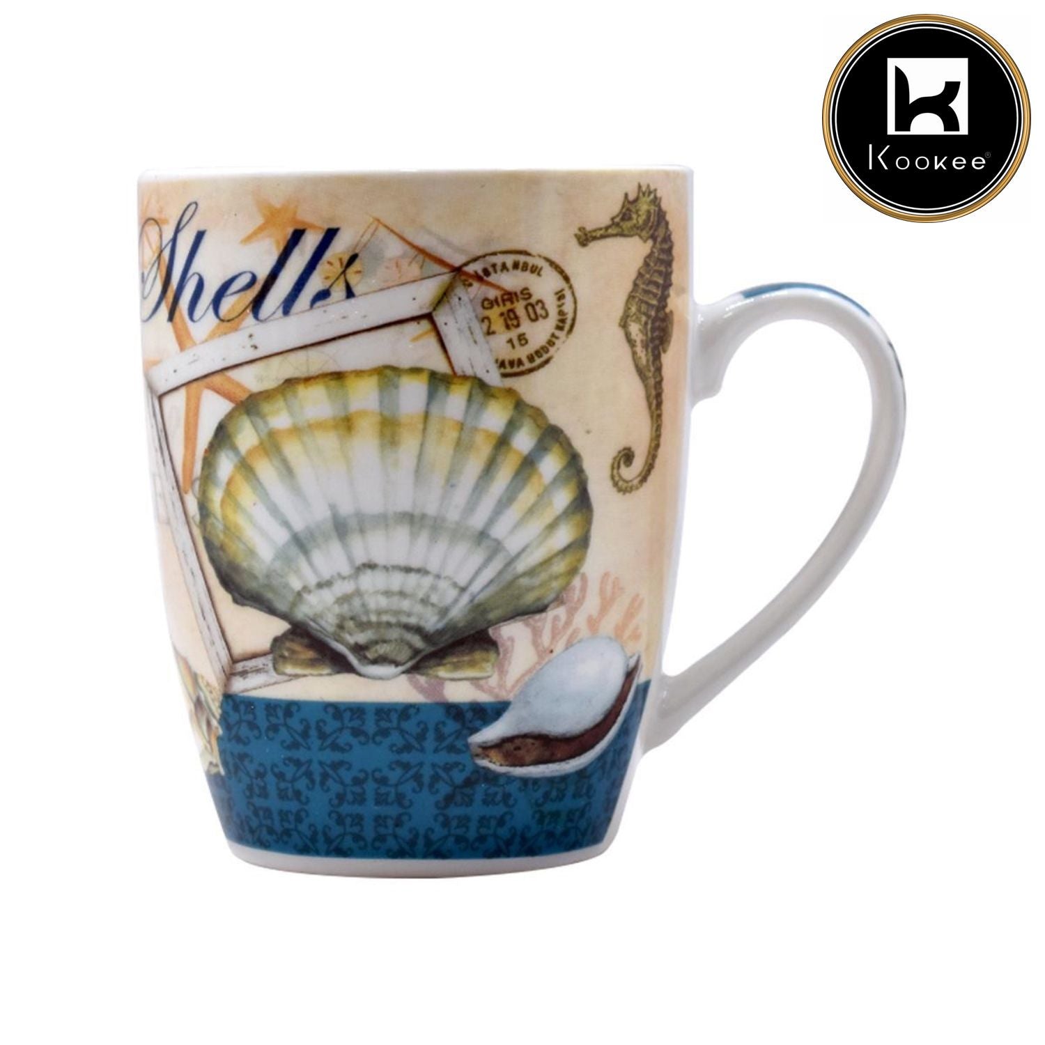 Printed Ceramic Coffee or Tea Mug with handle, 325ml (V-MUGS-005-11)