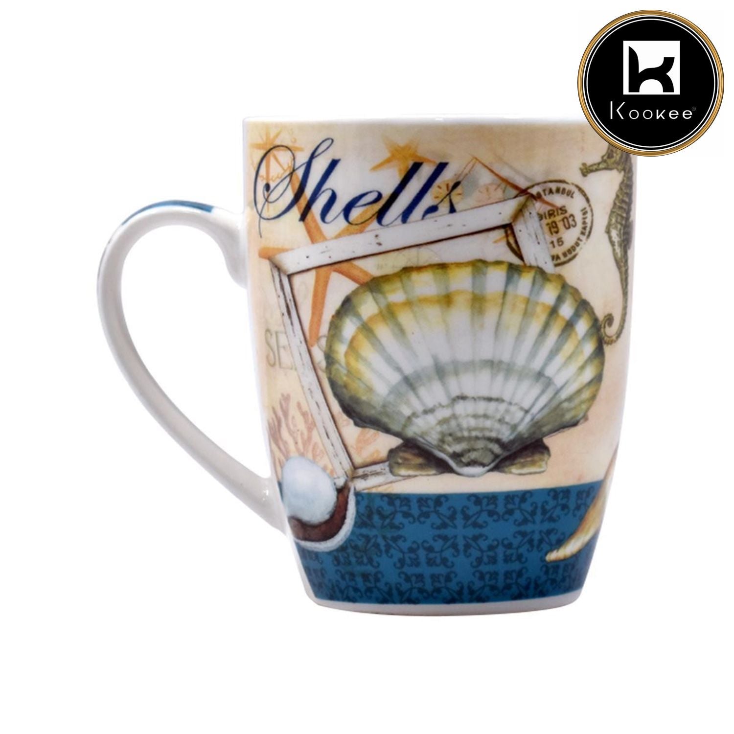 Printed Ceramic Coffee or Tea Mug with handle, 325ml (V-MUGS-005-11)