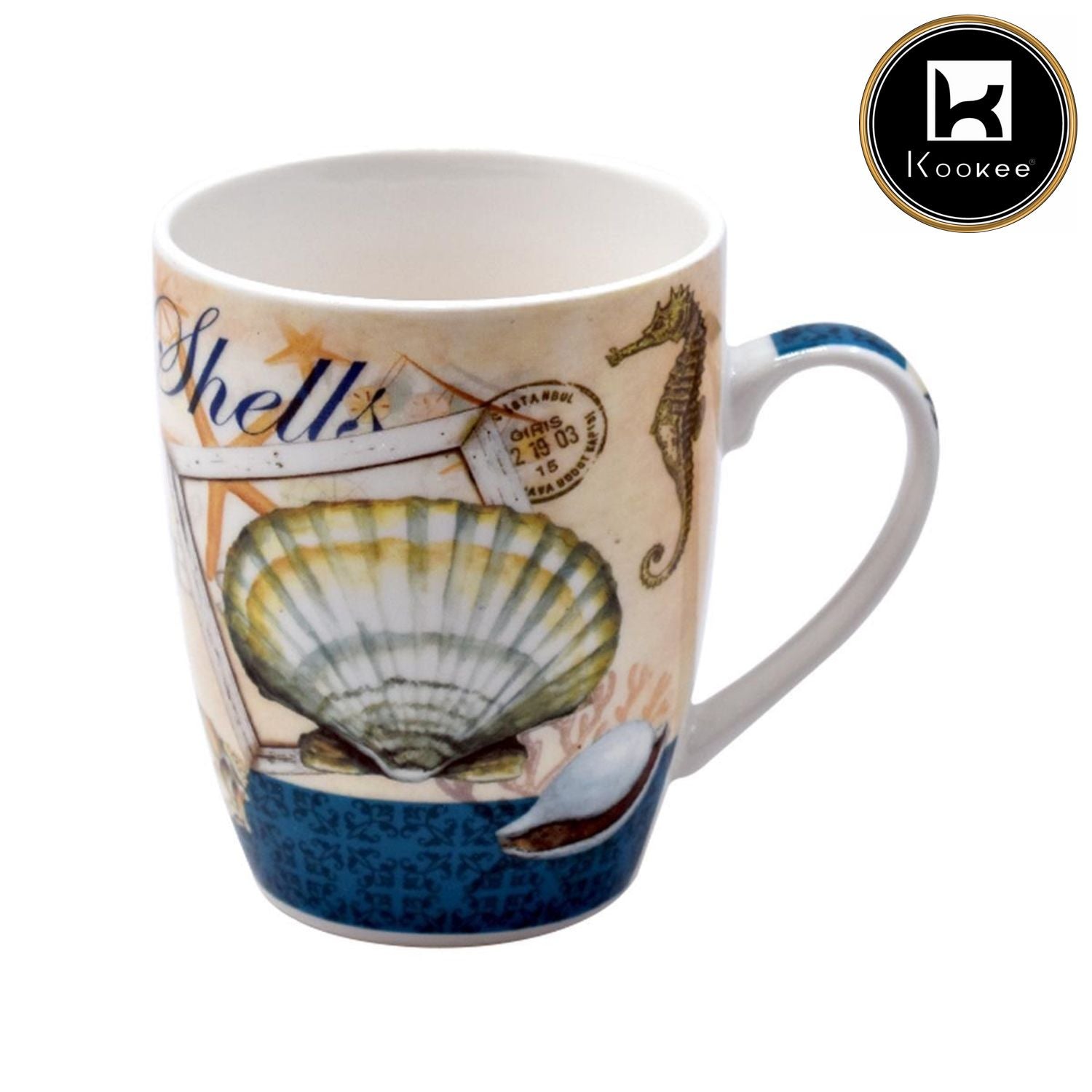 Printed Ceramic Coffee or Tea Mug with handle, 325ml (V-MUGS-005-11)