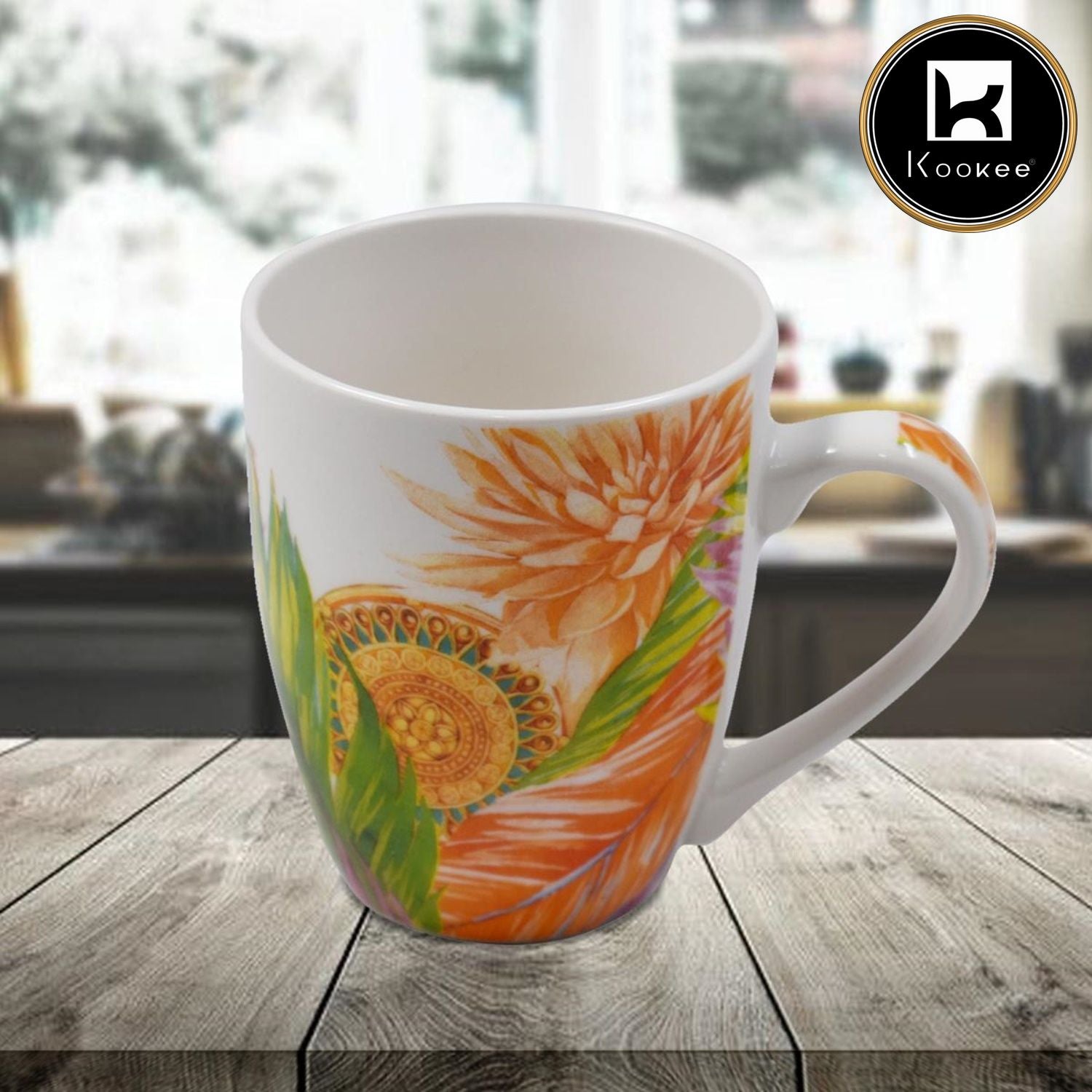Kookee Printed Ceramic Coffee or Tea Mug with handle - 325ml (BPM4039-A)