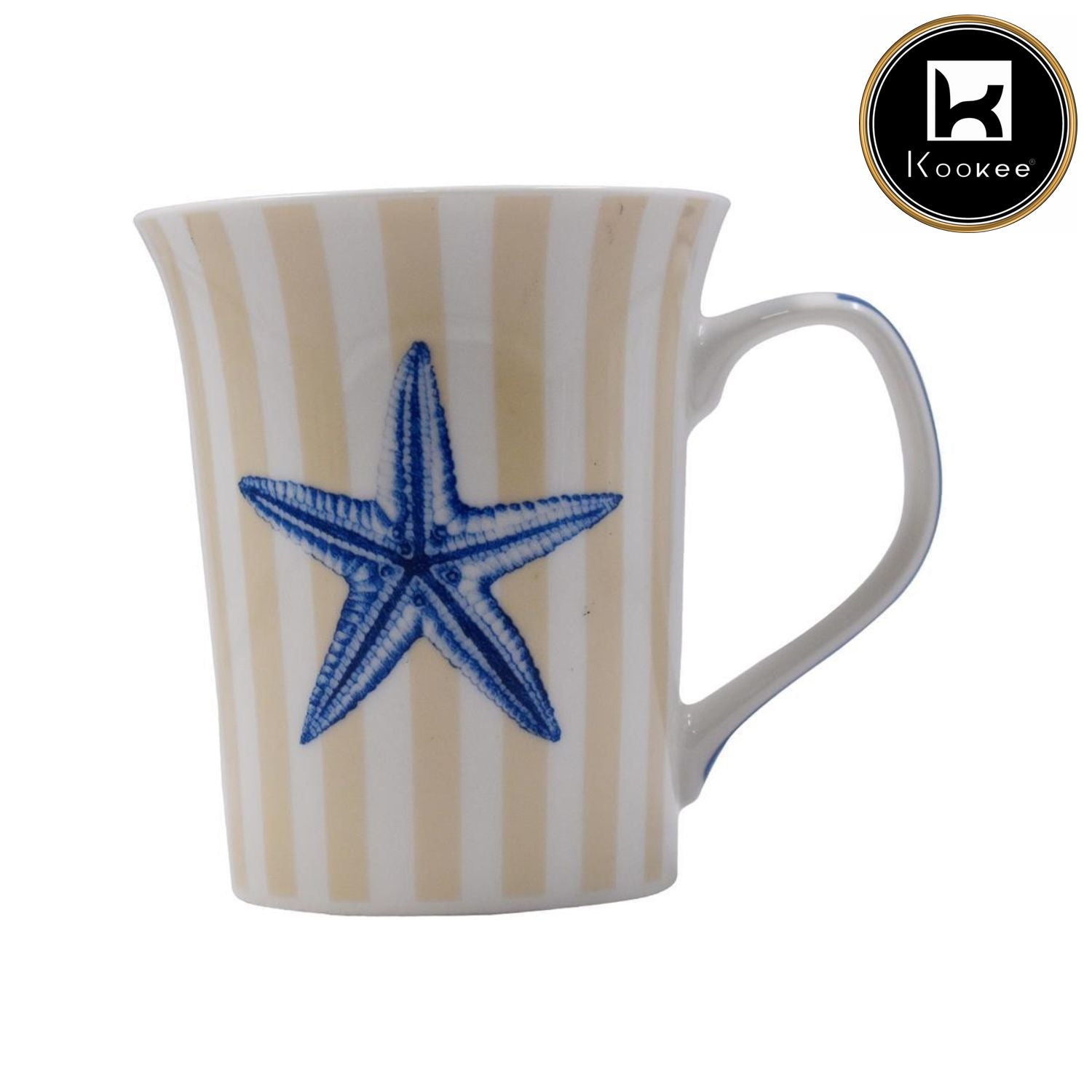 Printed Ceramic Tall Coffee or Tea Mug with handle, 325ml (V-MUGS-009-6)