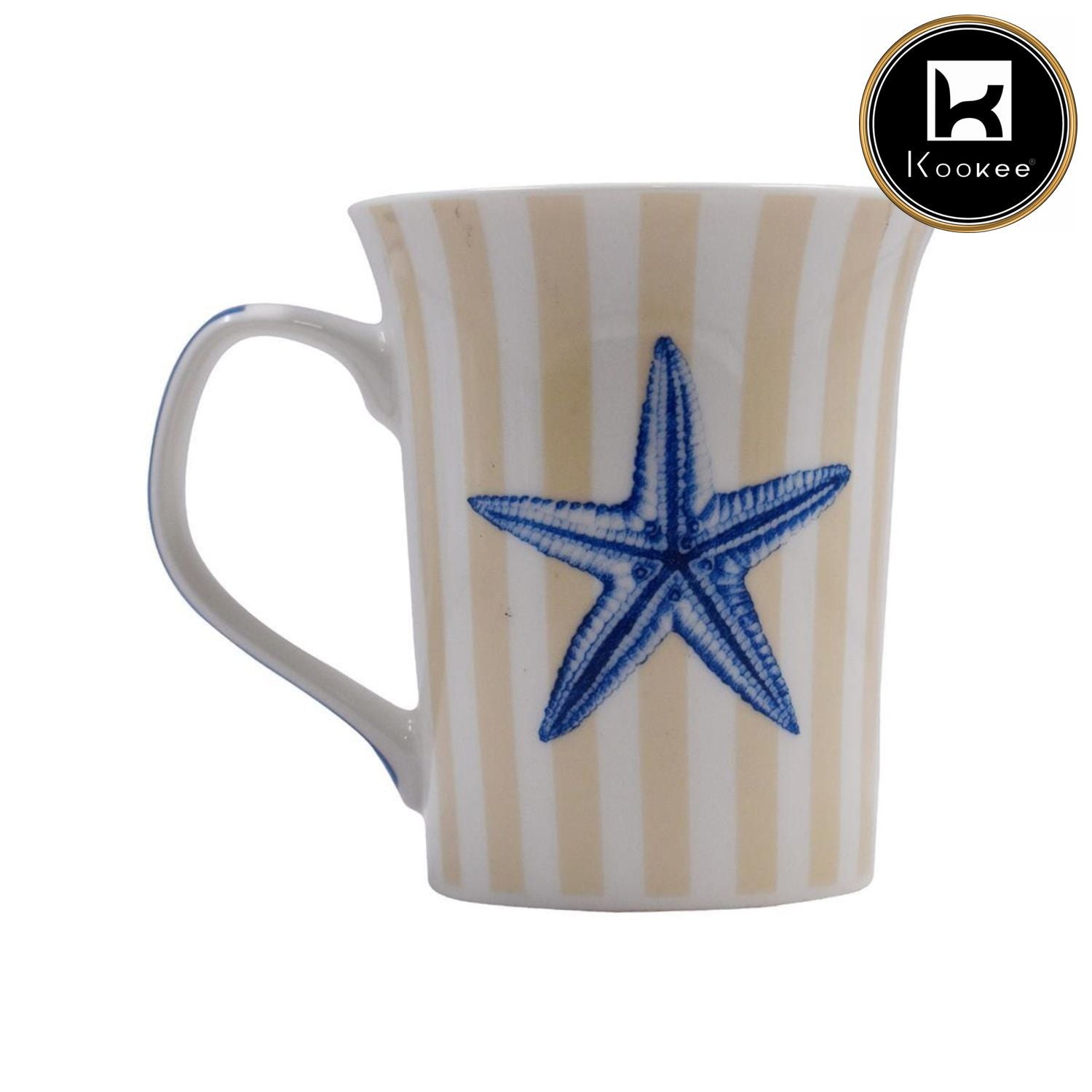 Printed Ceramic Tall Coffee or Tea Mug with handle, 325ml (V-MUGS-009-6)