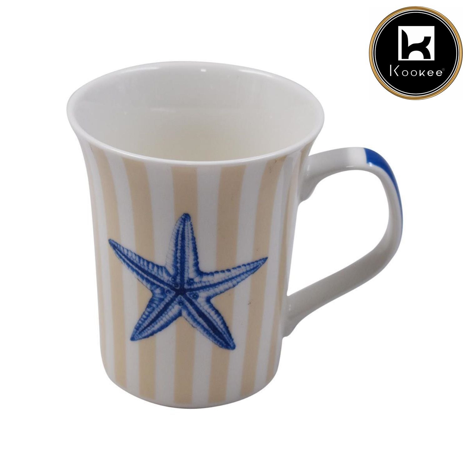 Printed Ceramic Tall Coffee or Tea Mug with handle, 325ml (V-MUGS-009-6)