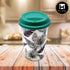 Ceramic Coffee or Tea Tall Tumbler with Silicone Lid - 275ml (BPM4723-C)