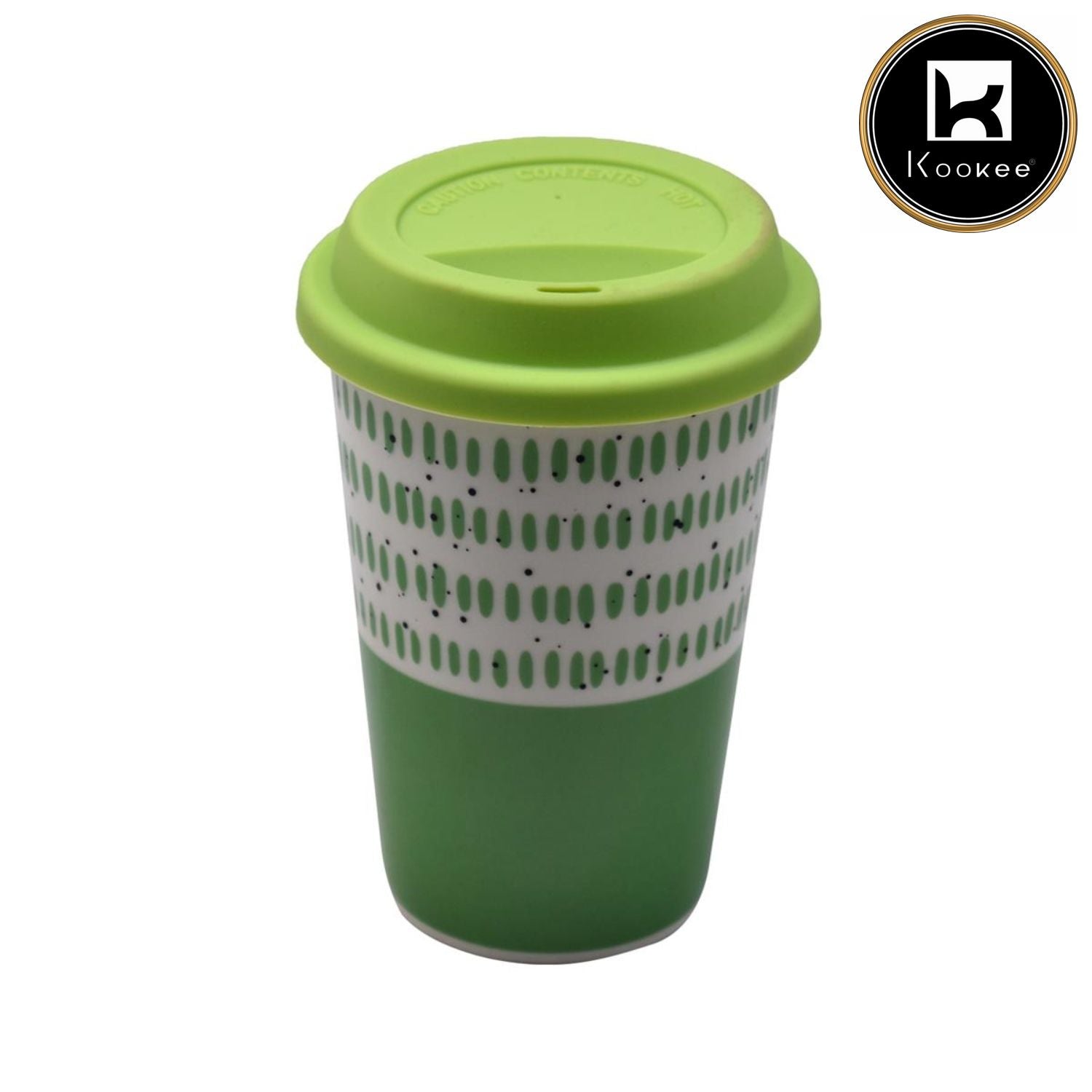 Ceramic Coffee or Tea Tall Tumbler with Silicone Lid - 275ml (BPM4724-A)