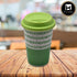 Kookee Ceramic Coffee or Tea Tall Tumbler with Silicone Lid for Office, Home or Gifting - 275ml