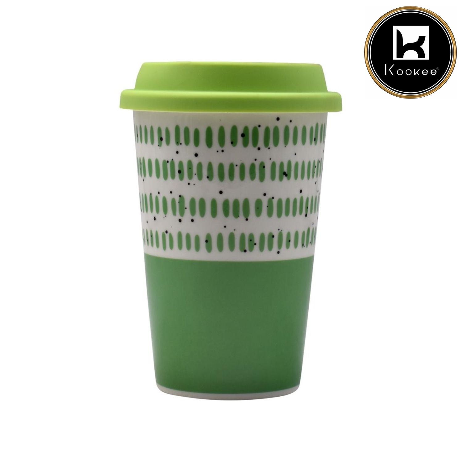 Ceramic Coffee or Tea Tall Tumbler with Silicone Lid - 275ml (BPM4724-A)