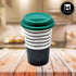 Ceramic Coffee or Tea Tall Tumbler with Silicone Lid - 275ml (BPM4724-B)