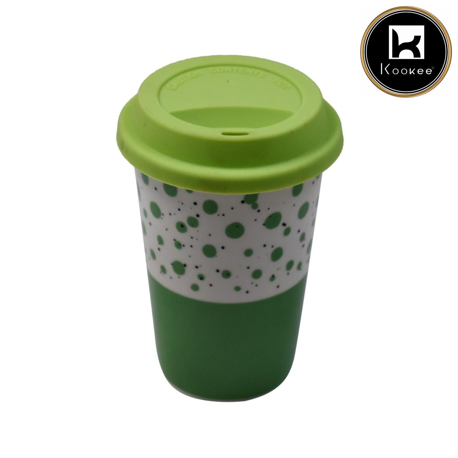 Ceramic Coffee or Tea Tall Tumbler with Silicone Lid - 275ml (BPM4724-C)