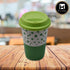 Kookee Ceramic Coffee or Tea Tall Tumbler with Silicone Lid for Office, Home or Gifting - 275ml