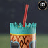 Acrylic Sipper, Cup, Tumbler Frosted with Straw and Lid - 275ml (KT-007-C)