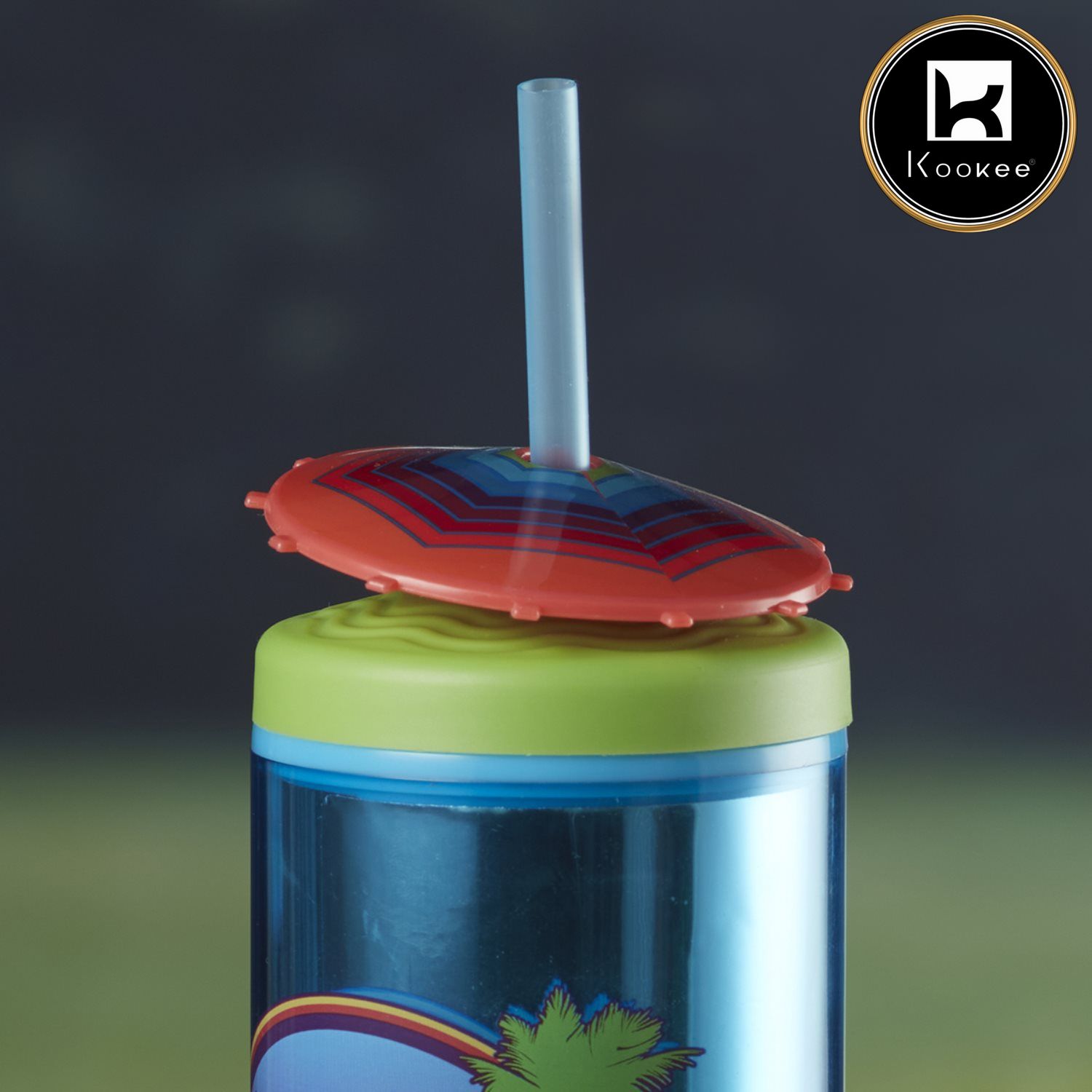 Acrylic Sipper, Cup, Tumbler Frosted with Straw and Lid - 275ml (KT-008-A)