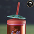 Acrylic Sipper, Cup, Tumbler Frosted with Straw and Lid - 275ml (KT-008-C)