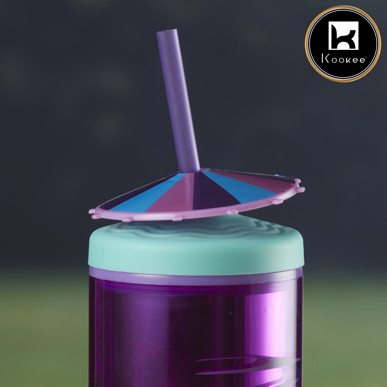 Acrylic Sipper, Cup, Tumbler Frosted with Straw and Lid - 275ml (KT-008-D)