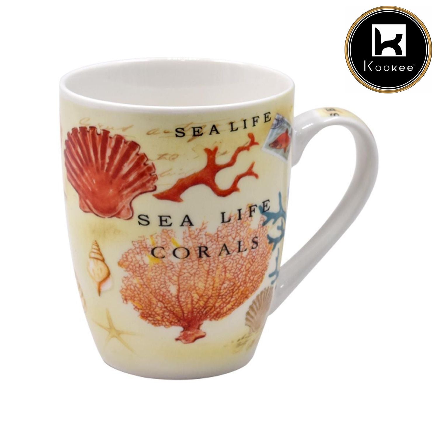 Printed Ceramic Coffee or Tea Mug with handle - 325ml (3441AG-D)