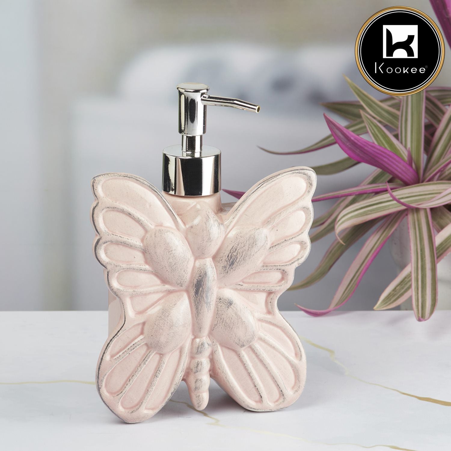 Kookee Ceramic Soap Dispensers, Pink, ART07956
