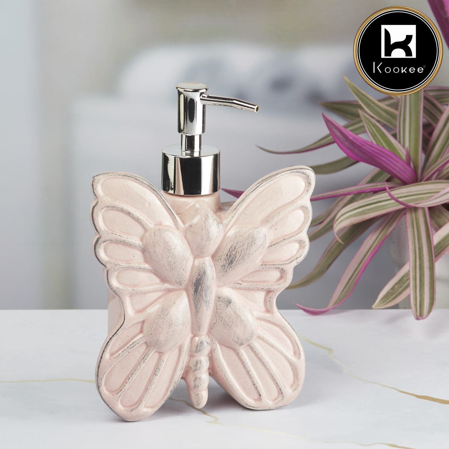 Ceramic Soap Dispenser for handwash for Bathroom, Blue, (Set of 1) (7682)