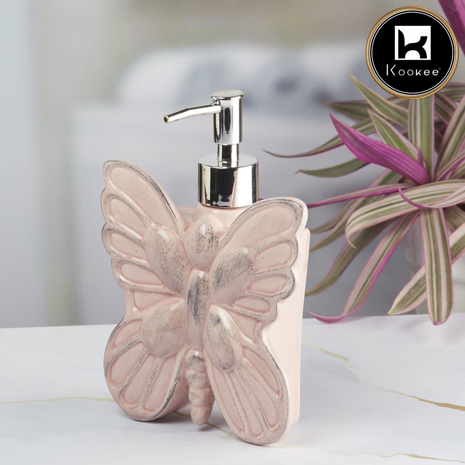 Kookee Ceramic Soap Dispensers, Pink, ART07956