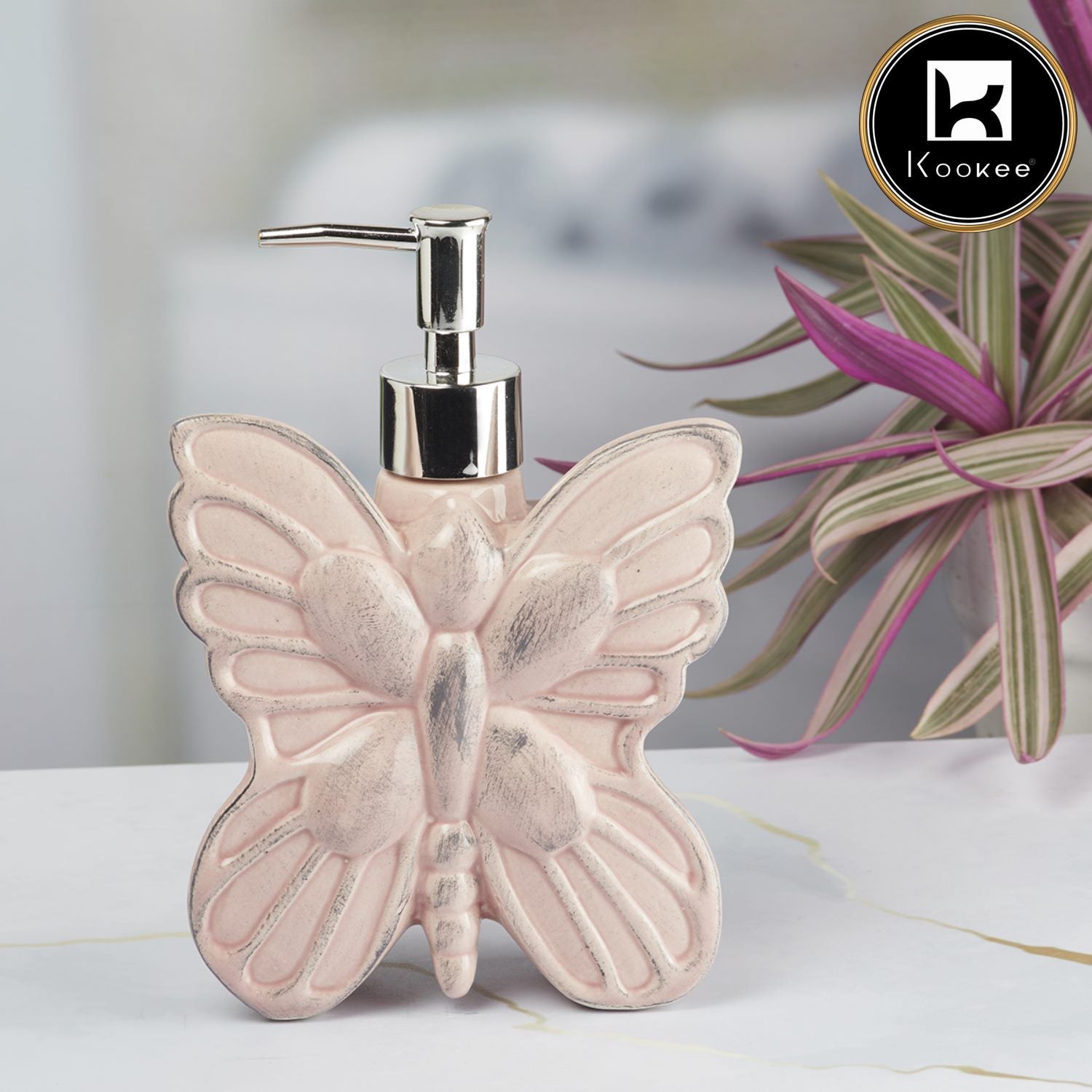Kookee Ceramic Soap Dispensers, Pink, ART07956