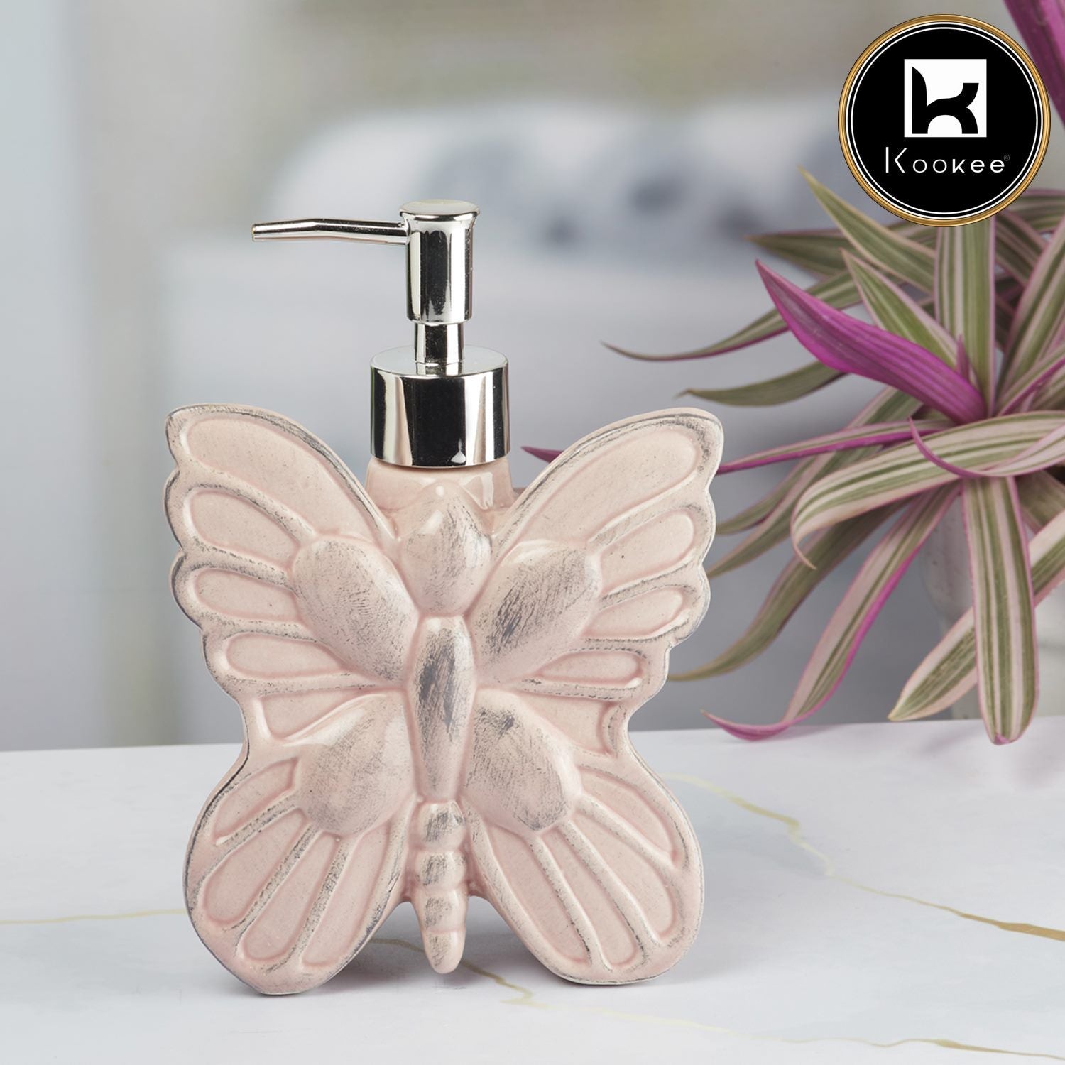 Ceramic Soap Dispenser for handwash for Bathroom, Multicolor (Set of 4) (10371)