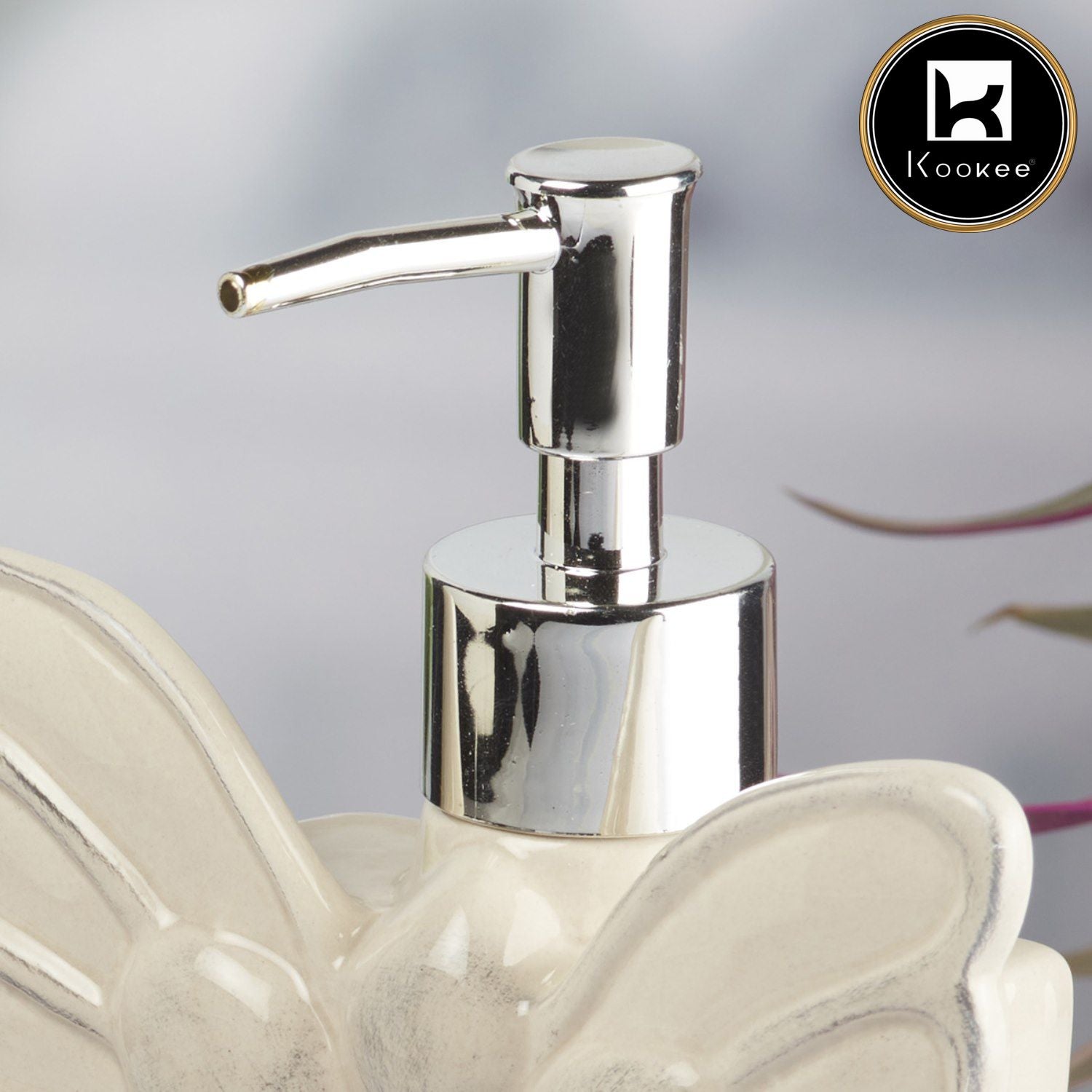 Kookee Ceramic Soap Dispensers, Beige, ART07957