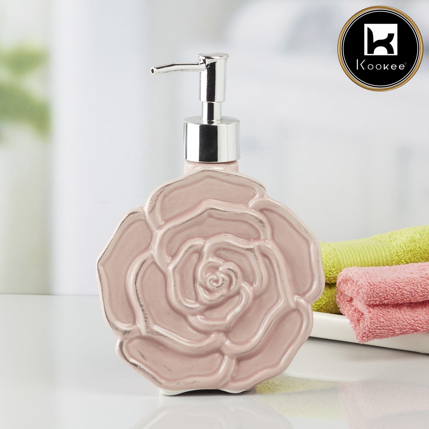 Ceramic Soap Dispenser for handwash for Bathroom, Multicolor (Set of 4) (10131)