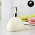 Ceramic Soap Dispenser for handwash for Bathroom, Cream, (Set of 1) (7968)