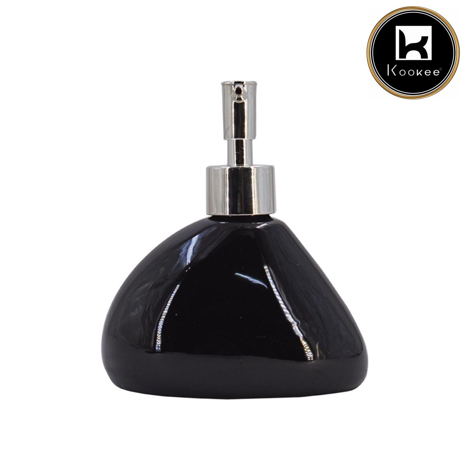 Ceramic Soap Dispenser for handwash for Bathroom, Black, (Set of 1) (7969)