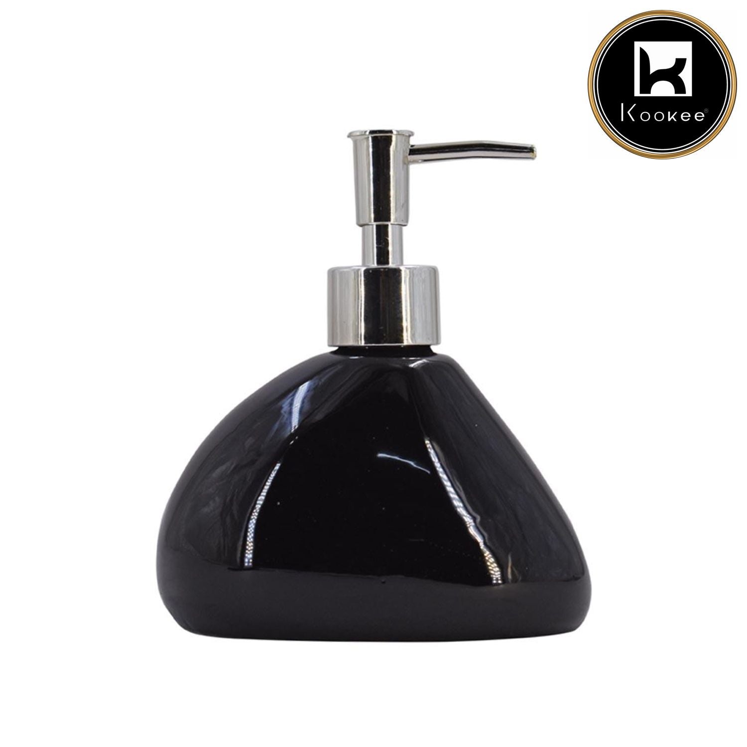 Ceramic Soap Dispenser for handwash for Bathroom, Black (Set of 1) (7969)
