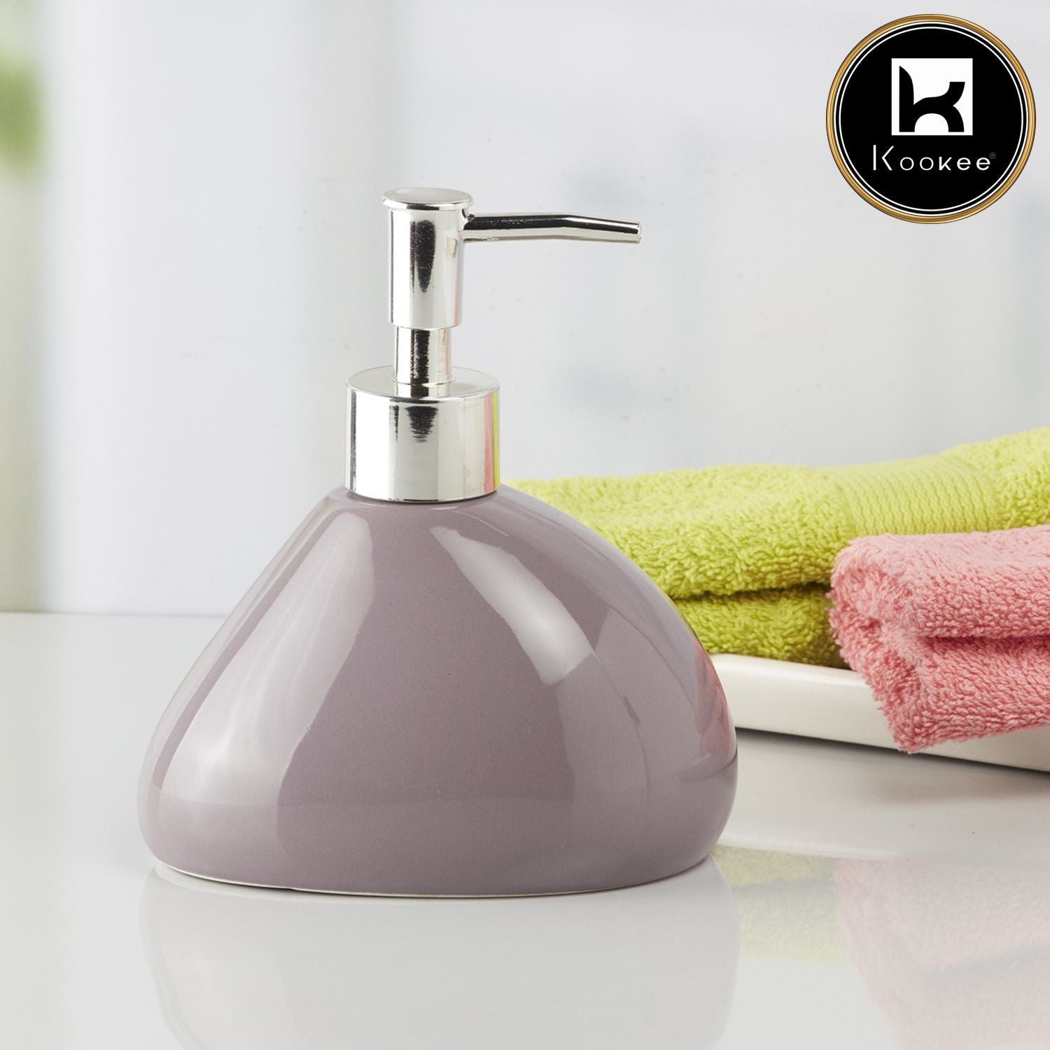 Ceramic Soap Dispenser for handwash for Bathroom, Multicolor (Set of 4) (10135)