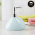 Kookee Ceramic Soap Dispenser with Stylish Refillable Pump Bottle for Bathroom Handwash & Kitchen Wash Basin, Perfect for Hand Soap, Lotion, and more, Blue,